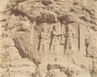 7 [Taq-e Bostan, Krönungszeremonie Schapurs II., Kermanschah], 1840er-60er Jahre.
