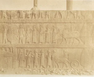 Prozession auf der Fassade der großen Treppe, 1858