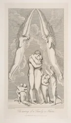 Das Treffen einer Familie im Himmel, aus The Grave, ein Gedicht von Robert Blair, 1. März 1813
