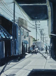 Städtische Straßenschatten
