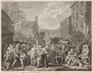 Marsch nach Finchley im Jahr 1746 Nach Hogarth, 1750