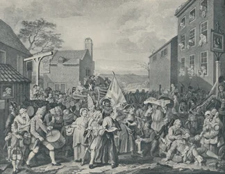 Der Marsch der Wachen nach Schottland, 1745, 1920