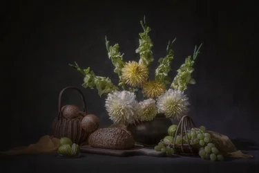 Dunkle Blumenernte