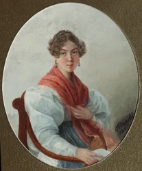 Porträt von N.A. Wassiljewa, 1835