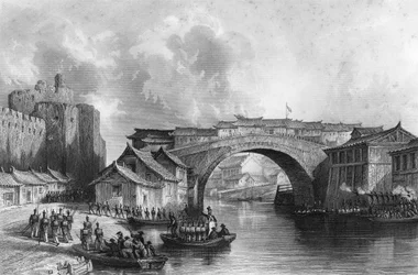 Westtor von Ching-keang-foo Zhenjiang, China, 21. Juli 1842 ca. 1857