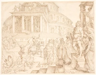 Josias befiehlt, die Pferde zu entfernen und die Sonnenwagen zu verbrennen