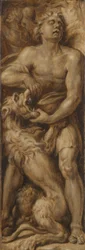 Samson zerreißt den Löwen