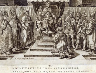 Die Unterwerfung von Philipp, Landgraf von Hessen im Jahr 1547, Platte 12 aus 