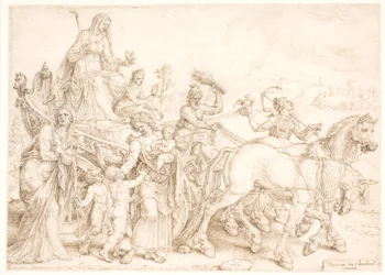 Triumphwagen. Humilitas (Demut)
