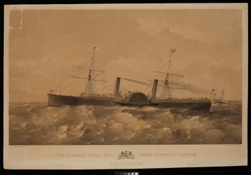 Dampfschiff S.S. Adriatic der Atlantic Royal Mail Steam Navigation Company, ca. 1856