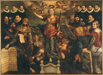 Das Tribunal der Brabanter Münze in Antwerpen, 1594