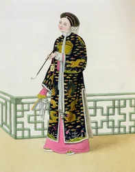 Eine Dame von Rang in ihrer Zeremonienkleidung, Tafel 60 aus 