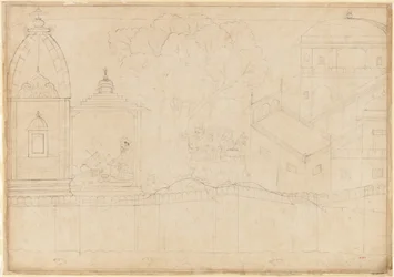 Indrajit macht Opfergaben: Folio aus der Serie Belagerung von Lanka, ca. 1725