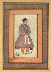 Porträt von Akbar dem Großen 1542-1605, Mogul-Kaiser, zweite Hälfte des 16. Jahrhunderts
