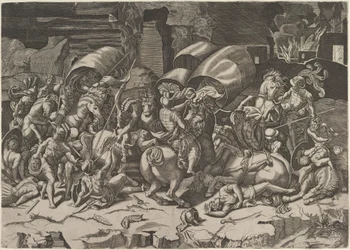 Kampf mit einem Krummsäbel, ca. 1515-27