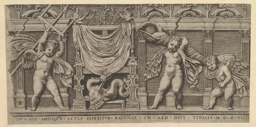 Speculum Romanae Magnificentiae: Basrelief mit drei Putten, 1519