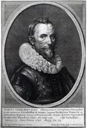 Selbstporträt, graviert von Wenceslaus Hollar, 1644