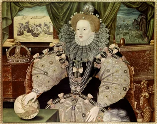 Porträt von Königin Elisabeth I. von England, bekannt als das Armada-Porträt, ca. 1588