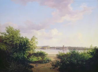 Der Garten von Johannes Amsinck an der Binnenalster, 1837