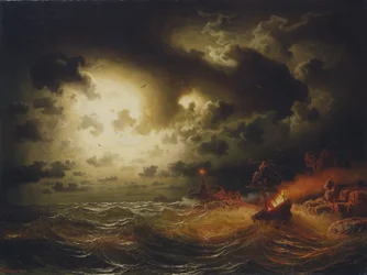 Brennender Dampfer