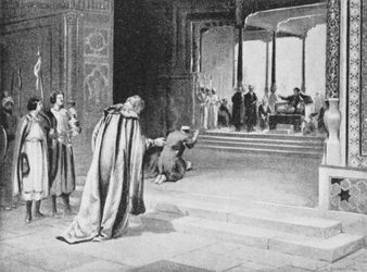 Geoffrey de Langley mit Bar Sauma vor Arghun Khan