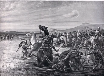 Die Schlacht von Orchomenos, Illustration aus 