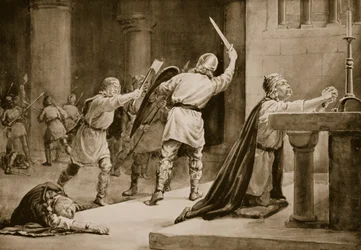 Die Ermordung Knuts des Heiligen im Jahr 1086