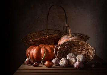 Dunkles Herbst Stillleben