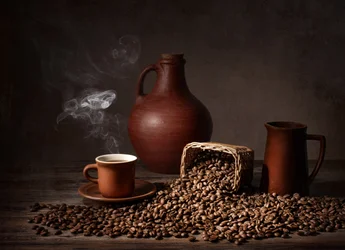 Rustikales Kaffee Stillleben