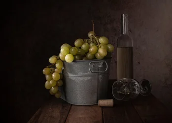 Rustikales Wein Stillleben