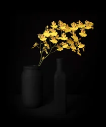 Gelbe Orchidee Stillleben