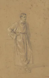 Akademische Studie einer männlichen Figur