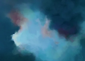 Abstrakter blauer Dunst
