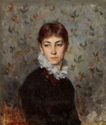 Porträt der Schwester der Künstlerin, Fräulein Hilda Wiik