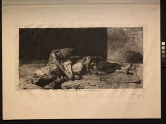Araber wacht über den Körper seines Freundes, 1866