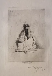 Kauernder Bettler
