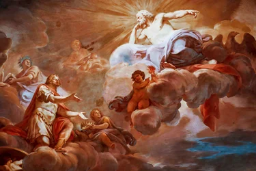 Romulus wird von Jupiter im Olymp empfangen (Detail)