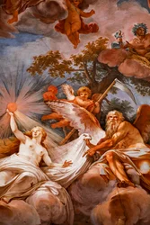 Romulus wird von Jupiter im Olymp empfangen (Detail)
