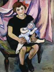 Mädchen mit Puppe, 1920
