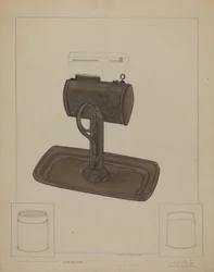 Lampe und Talgfilter, ca. 1936