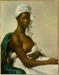 Porträt einer Schwarzen Frau mit teilweise entblößter Brust, 1800, Maße: 0,81 x 0,65 m