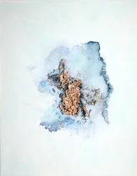 Goldenes Blaues Abstrakt