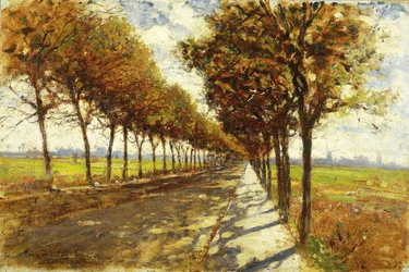 Baumgesäumte Allee in Bremen, 1912