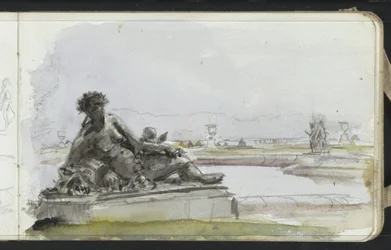 Statue einer Wassernymphe im Garten von Versailles
