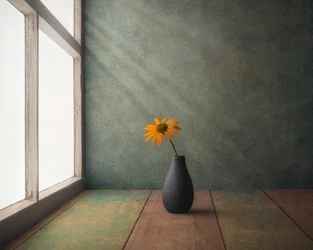 Goldene Blumen Stillleben