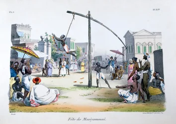 Fest von Mariyamma, oder Mariyammai, hinduistische Gottheit, 1828