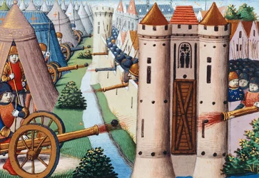 Die Belagerung von Rouen (Juli 1418-Januar 1419), 1484, folio 19v, Vigiles de Charles VII