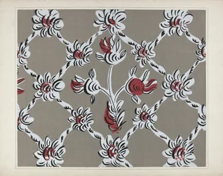 Handgemaltes Wanddetail, ca. 1938