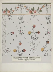 Handbemaltes Wanddetail