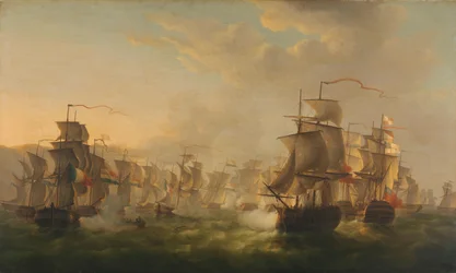 Zusammenstoß der niederländischen und britischen Flotten bei Boulogne